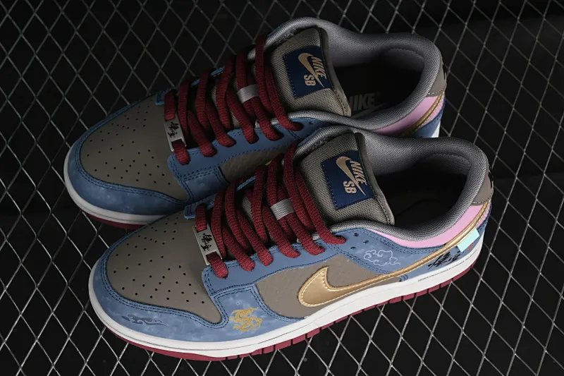 All Categories Nk SB Dunk Series Nk SB Dunk Low Low-top sneakers Nk Dunk Low Game theme Black Myth Wukong Xiangyun Dragon Pattern Deconstructed retro low-top casual sneakers WK0820-001